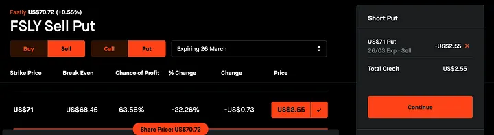 Cash Secured Puts